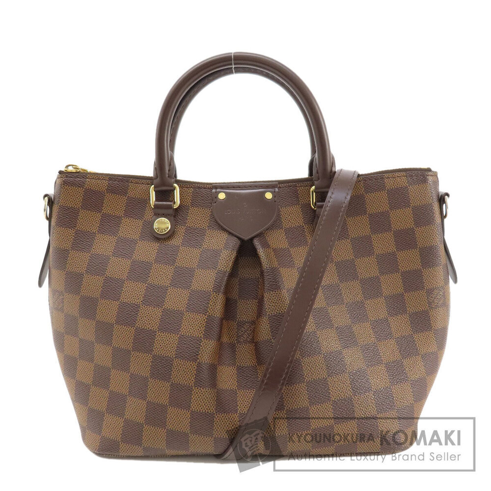 Louis Vuitton Siena Damier Ebene Brown Handbag Canvas